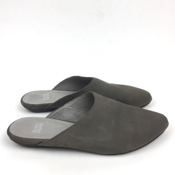 Eileen Fisher mule slide flats pointed toe blog - Picture 2 of 8